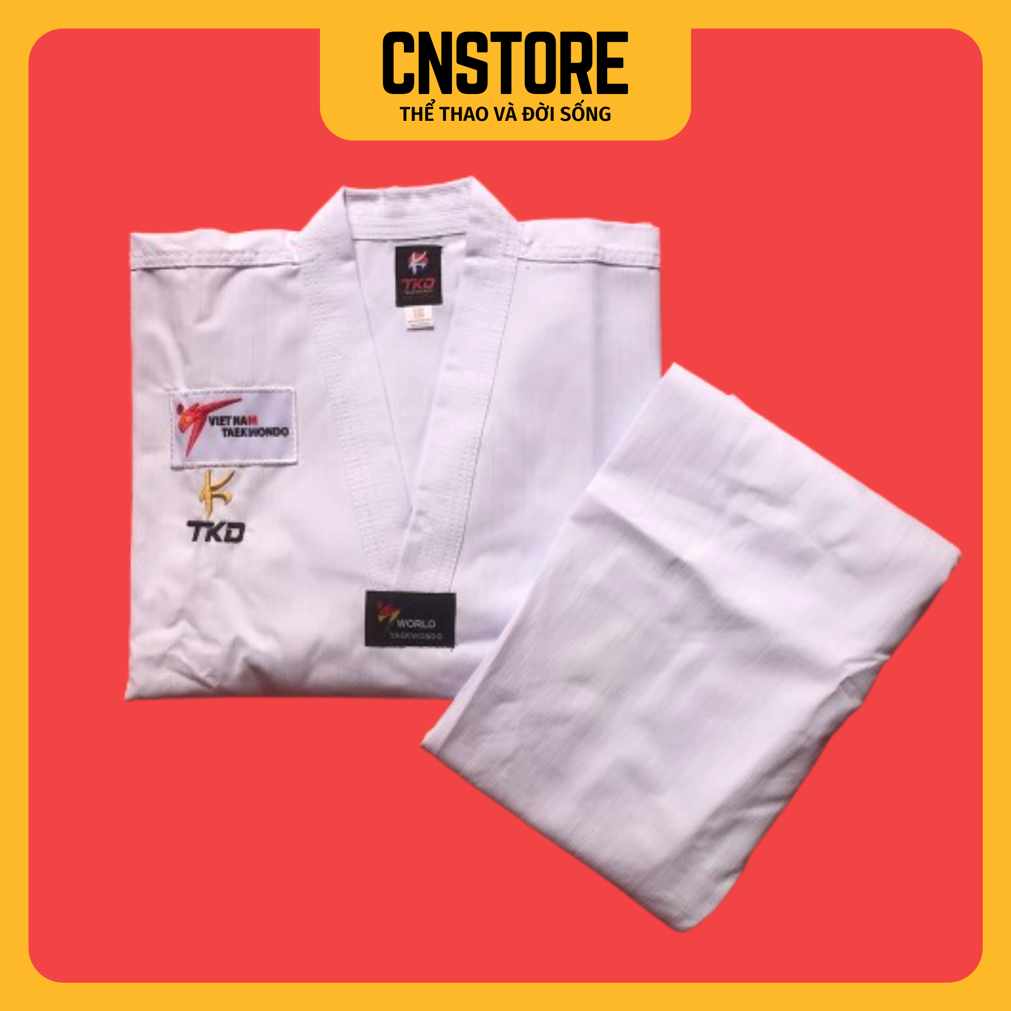 Võ Phục Taekwondo Vải Sọc Đứng Form Võ Phục Taekwondo Vải Sọc Đứng Form